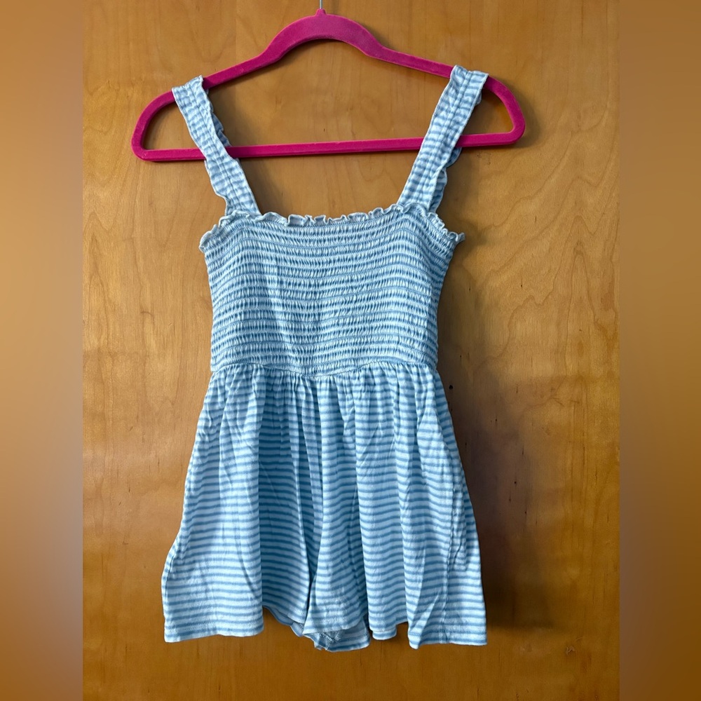 Billabong Sky Blue Smocked Top Romper